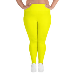 Plus Size Leggings Lemon - SAVANNAHWOOD