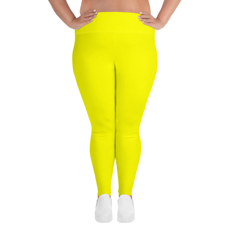 Plus Size Leggings Lemon - SAVANNAHWOOD