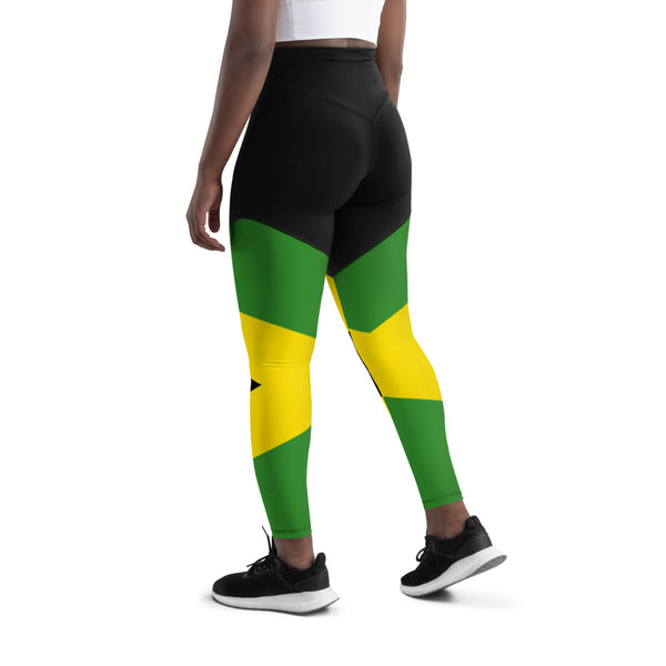 Sports Leggings Jamaican Jam - SAVANNAHWOOD