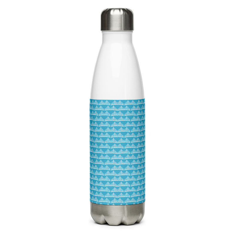 Stainless Steel Water Bottle Blue and White - SAVANNAHWOOD