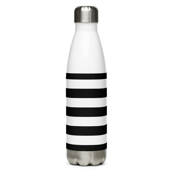 Stainless Steel Water Bottle BW Stripes - SAVANNAHWOOD