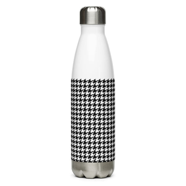 Stainless Steel Water Bottle Teal and Houndstooth - SAVANNAHWOOD