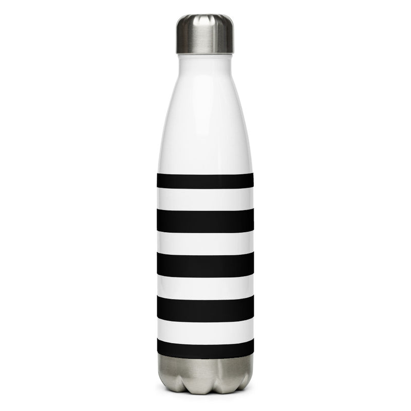 Stainless Steel Water Bottle BW Stripes - SAVANNAHWOOD