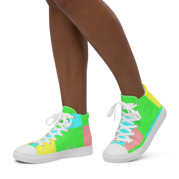 Women’s high top canvas shoes Pastel - SAVANNAHWOOD