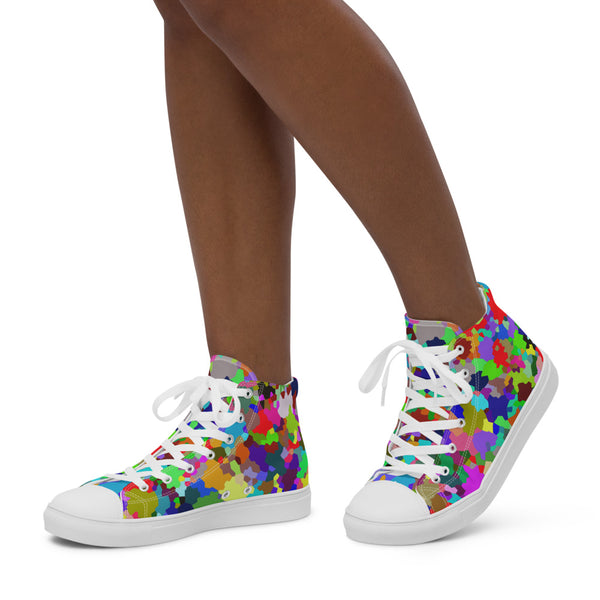 Women’s high top canvas shoes Speckle - SAVANNAHWOOD