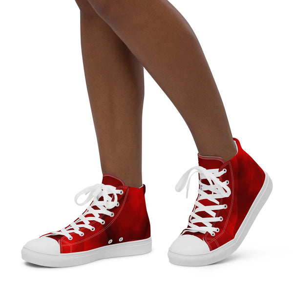 Women’s high top canvas shoes True Red - SAVANNAHWOOD
