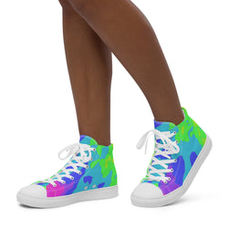 Women’s high top canvas shoes Tie Dye - SAVANNAHWOOD