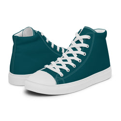 Women’s high top canvas shoes Sherpa Blue - SAVANNAHWOOD