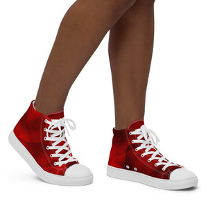 Women’s high top canvas shoes True Red - SAVANNAHWOOD