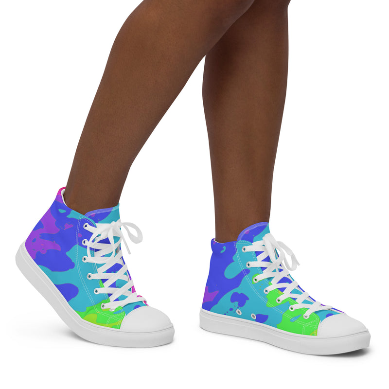 Women’s high top canvas shoes Tie Dye - SAVANNAHWOOD