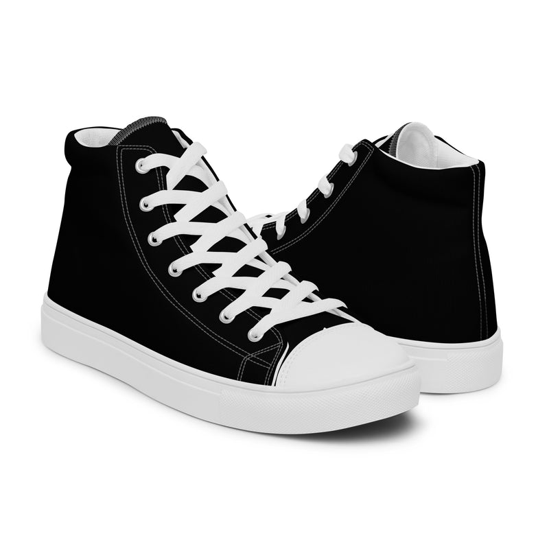 Women’s high top canvas shoes Black - SAVANNAHWOOD