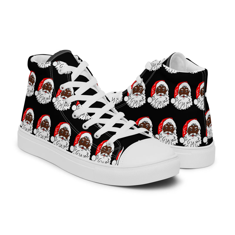 Women’s high top canvas shoes Santa Black - SAVANNAHWOOD