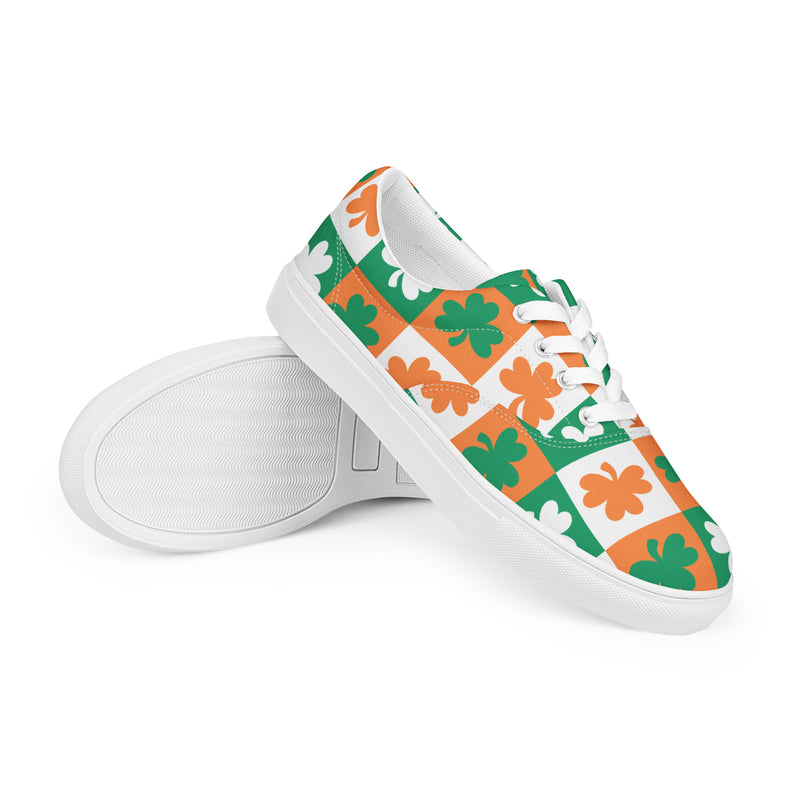 Women’s lace-up canvas shoes Shamrock - SAVANNAHWOOD